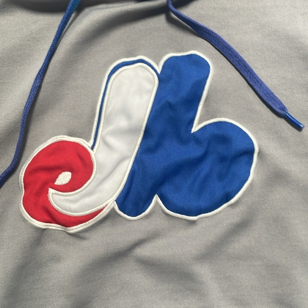Vintage 1990s Montreal Expos Hoodie Sweater MLB Genuine Merchandise Adult - Picture 7 of 11